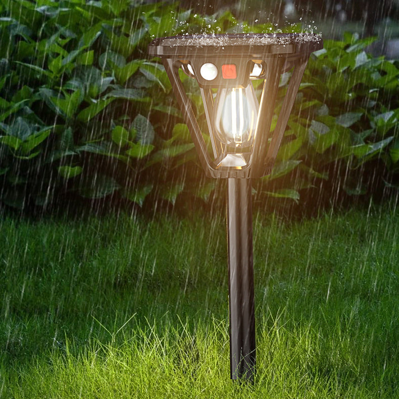 Zeitgenössische industrielle menschliche Körpersensor LED Solar wasserdicht Rasen Einstecklicht für den Außenbereich Patio | Brehn