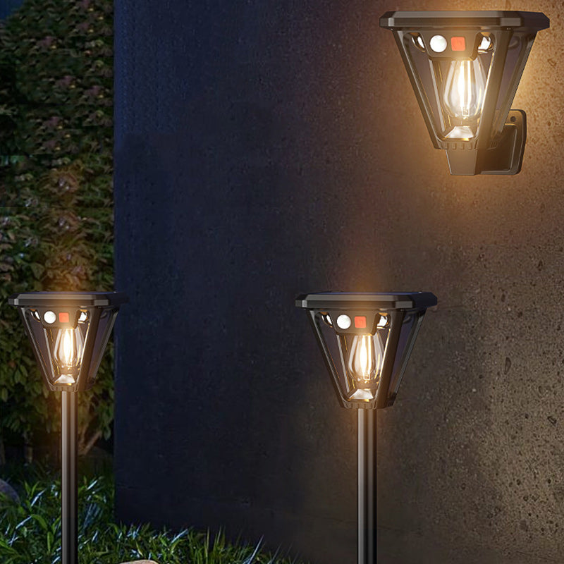 Zeitgenössische industrielle menschliche Körpersensor LED Solar wasserdicht Rasen Einstecklicht für den Außenbereich Patio | Brehn