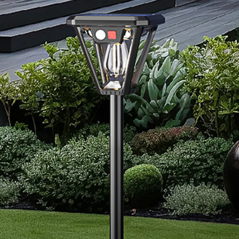Zeitgenössische industrielle menschliche Körpersensor LED Solar wasserdicht Rasen Einstecklicht für den Außenbereich Patio | Brehn