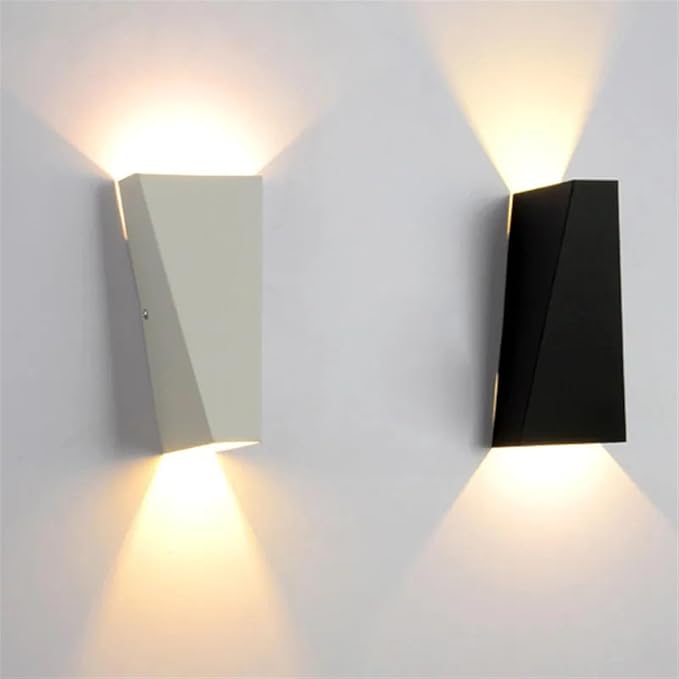 Moderner Minimalistischer Aluminium Auf- und Abwärts Beleuchteter LED-Wandstrahler für Außenbereich Terrasse | Brehn