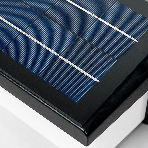 Zeitgenössische Schlichtheit Rechteckige Wasserdichte Solar-Menschenkörper-Induktions-LED-Außen-Wandleuchte für den Garten | Brehn