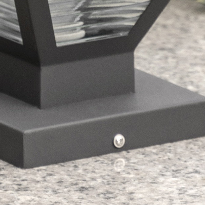 Modern Minimalist Solar Waterproof Square Prismatic Stainless Steel Glass LED Außenleuchte Für Patio | Brehn