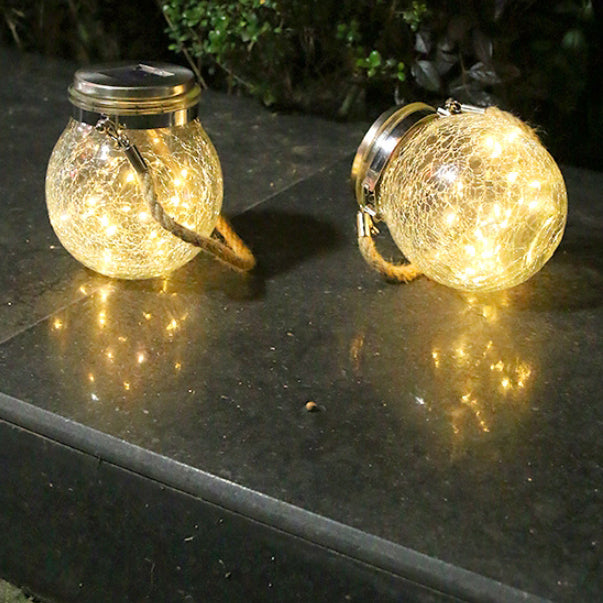Modern Minimalist Solar Wasserdicht Runde Flasche Runde Rissglas ABS Edelstahl LED Außenlicht Für Garten | Brehn