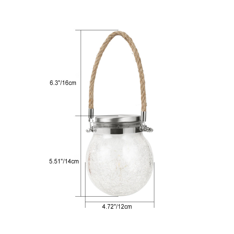 Modern Minimalist Solar Wasserdicht Runde Flasche Runde Rissglas ABS Edelstahl LED Außenlicht Für Garten | Brehn