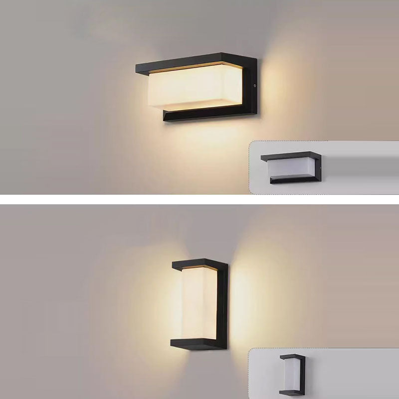 Modern Minimalist Wasserdichte Rechteck Oval PC Aluminium LED Wandleuchte Lampe Für Außenbereich | Brehn