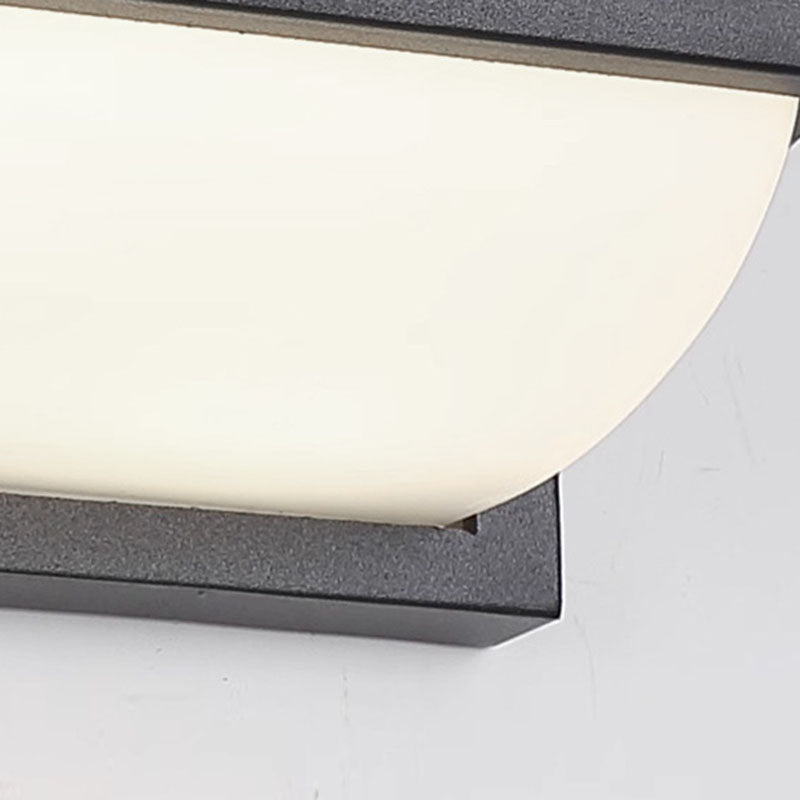 Modern Minimalist Wasserdichte Rechteck Oval PC Aluminium LED Wandleuchte Lampe Für Außenbereich | Brehn