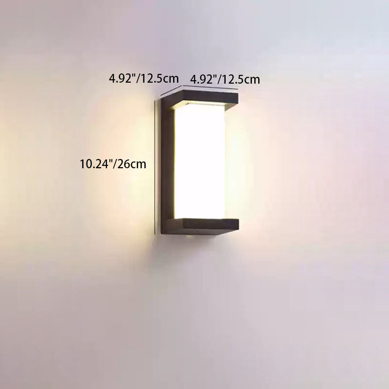 Wasserdichte rechteckig-ovale LED-Wandleuchte aus PC-Aluminium für den Außenbereich