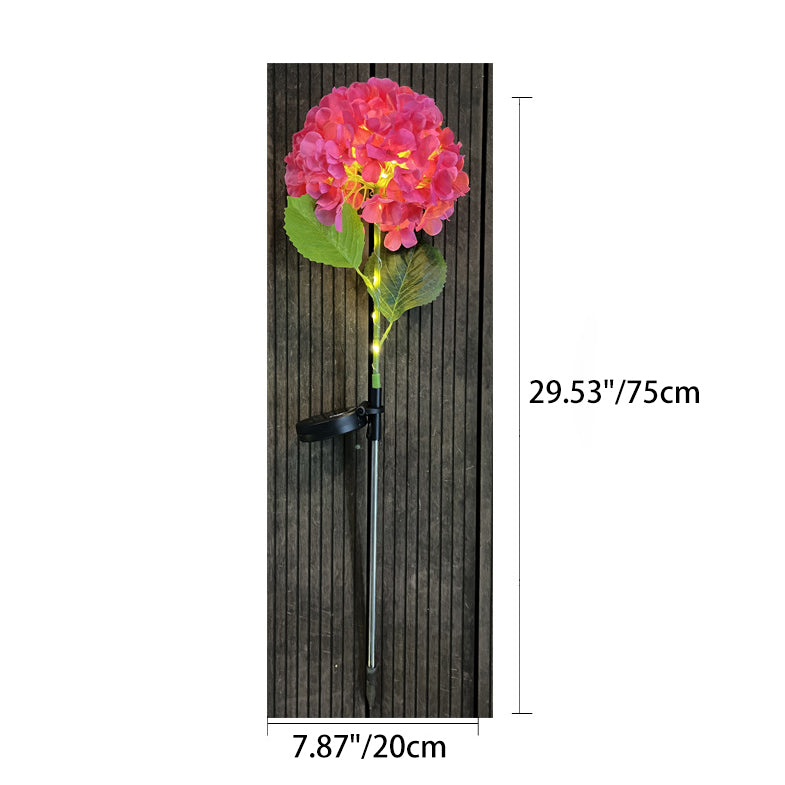 Zeitgenössische kreative solarbetriebenen wasserdichte Hortensie runde PVC Edelstahl LED Außenleuchte für den Garten | Brehn