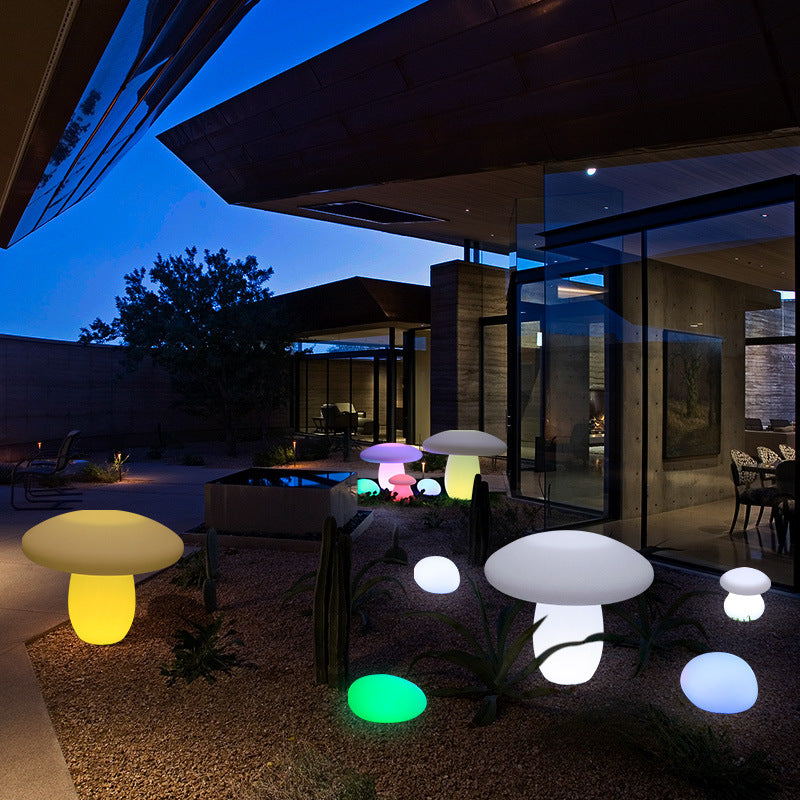 Zeitgenössische kreative solarbetriebene wasserdichte Pilzform PE LED Außenleuchte für die Terrasse | Brehn