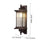Traditionelles chinesisches wasserdichtes rechteckiges Glas-Metall 1-Licht-Wand sconce Lampe für Außenpatio | Brehn