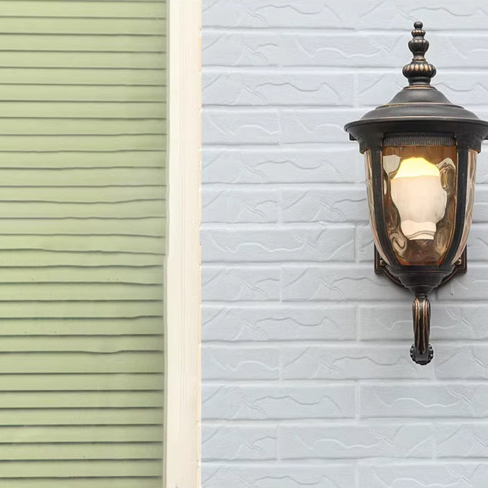 Zeitgenössische Nordische Jar Aluminium Glas 1-Licht Wand Scone Lampe Für Außenpatio | Brehn