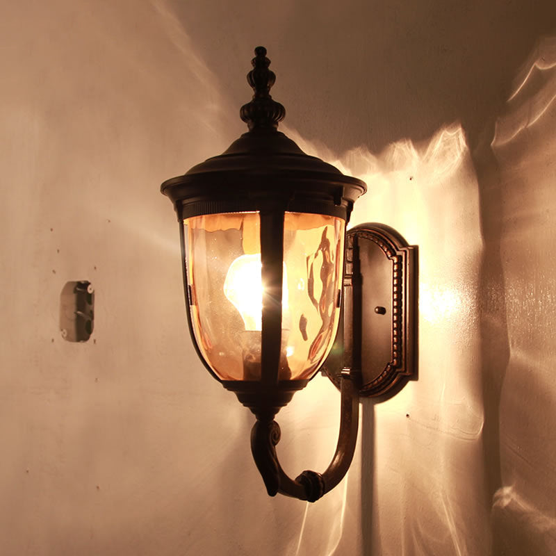 Zeitgenössische Nordische Jar Aluminium Glas 1-Licht Wand Scone Lampe Für Außenpatio | Brehn