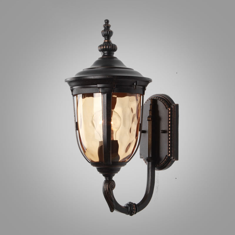 Zeitgenössische Nordische Jar Aluminium Glas 1-Licht Wand Scone Lampe Für Außenpatio | Brehn
