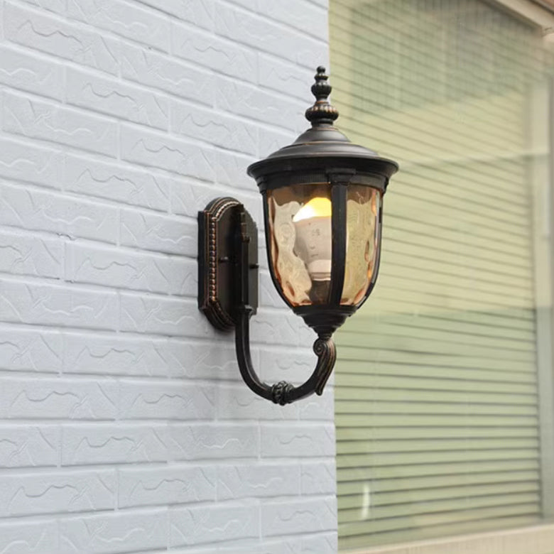 Zeitgenössische Nordische Jar Aluminium Glas 1-Licht Wand Scone Lampe Für Außenpatio | Brehn