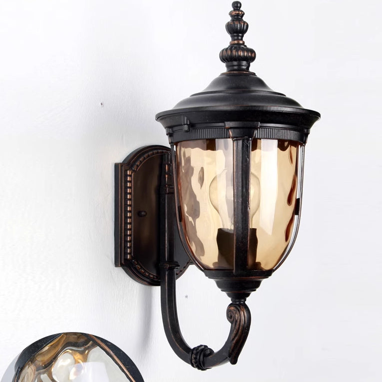 Zeitgenössische Nordische Jar Aluminium Glas 1-Licht Wand Scone Lampe Für Außenpatio | Brehn