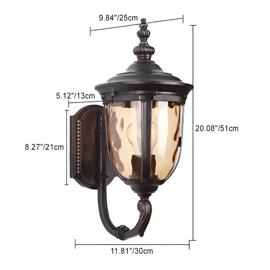 Zeitgenössische Nordische Jar Aluminium Glas 1-Licht Wand Scone Lampe Für Außenpatio | Brehn