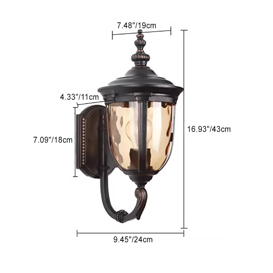 Zeitgenössische Nordische Jar Aluminium Glas 1-Licht Wand Scone Lampe Für Außenpatio | Brehn