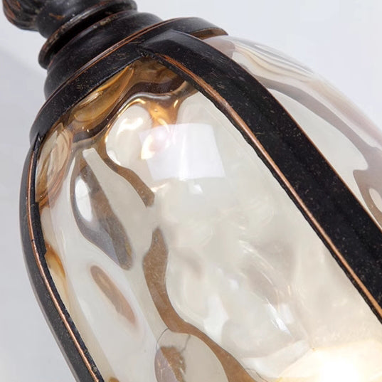 Zeitgenössische Nordische Jar Aluminium Glas 1-Licht Wand Scone Lampe Für Außenpatio | Brehn