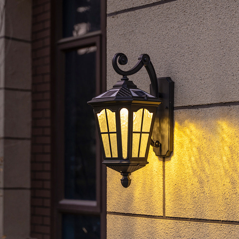 Traditionelle europäische Laterne Wasserdicht Aluminium Glas 1-Licht Wand sconce Lampe Für Außen patio | Brehn