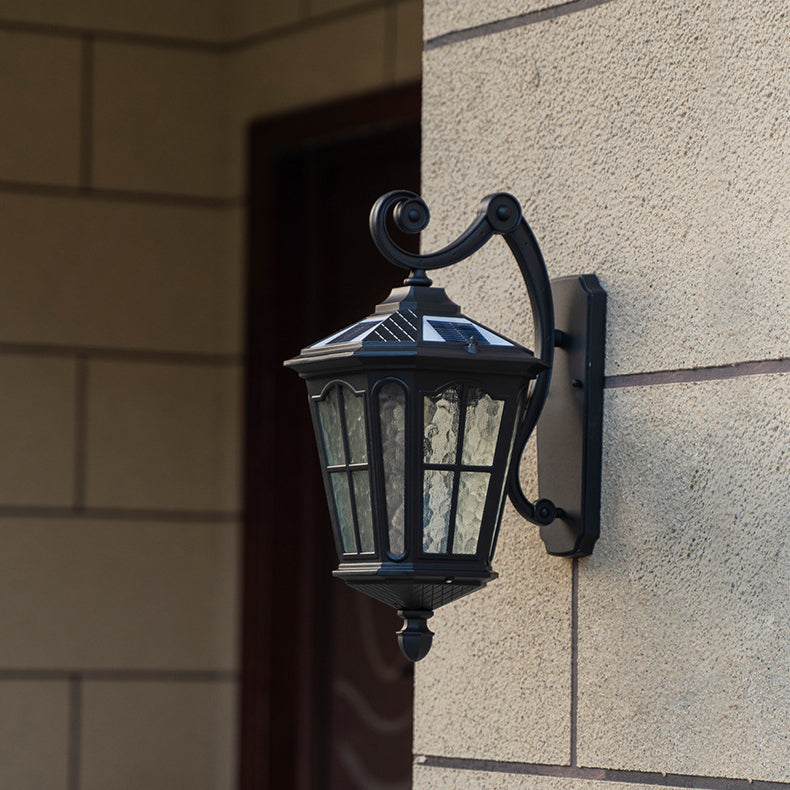 Traditionelle europäische Laterne Wasserdicht Aluminium Glas 1-Licht Wand sconce Lampe Für Außen patio | Brehn