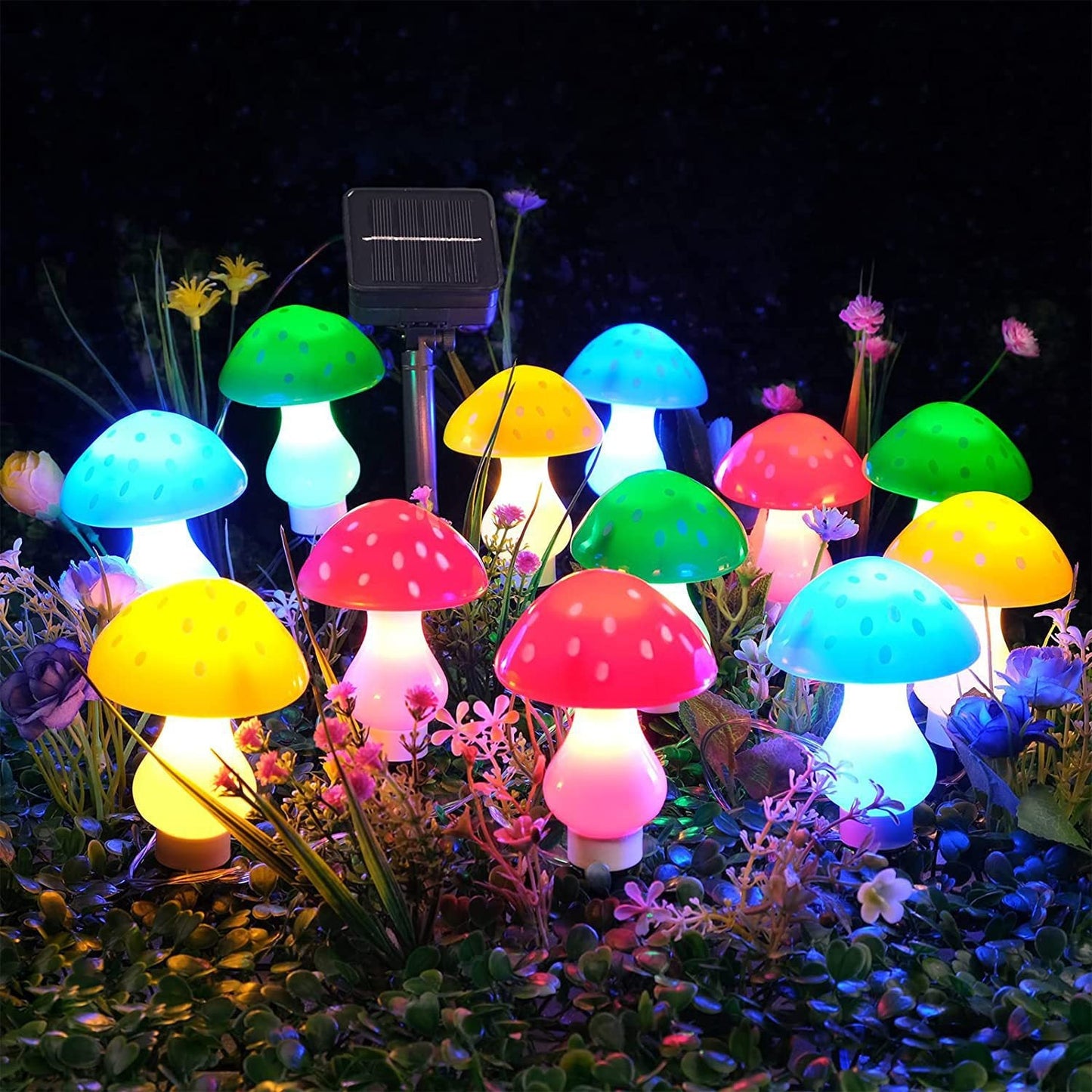 Zeitgenössische kreative wasserdichte Solar-Pilz-Kunststoff-LED-Landschaftsbeleuchtung Außenlichter für den Garten | Brehn
