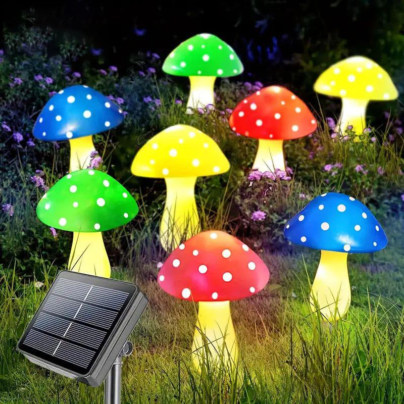 Zeitgenössische kreative wasserdichte Solar-Pilz-Kunststoff-LED-Landschaftsbeleuchtung Außenlichter für den Garten | Brehn
