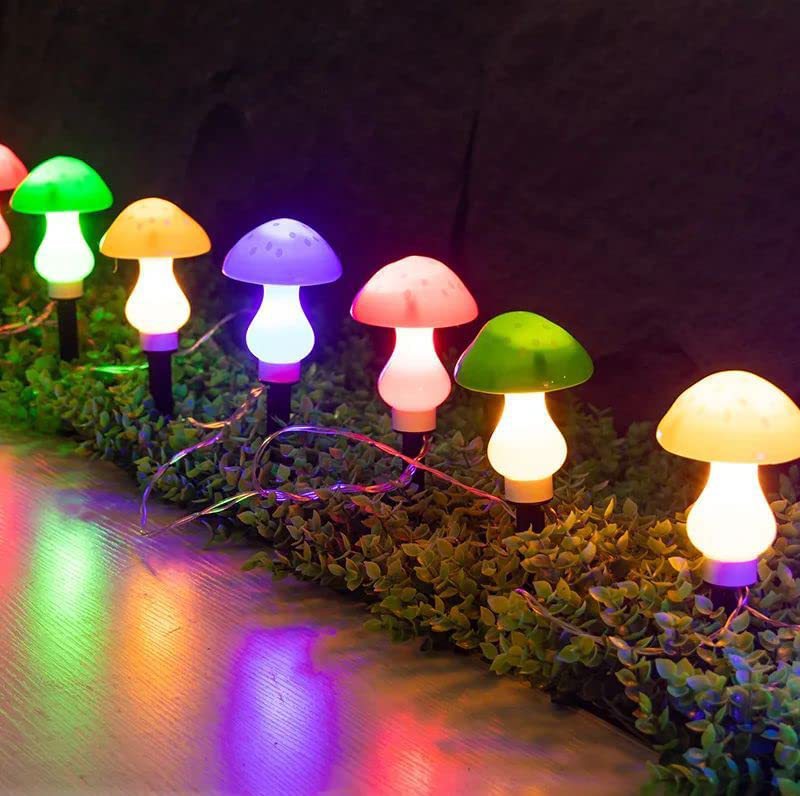 Zeitgenössische kreative wasserdichte Solar-Pilz-Kunststoff-LED-Landschaftsbeleuchtung Außenlichter für den Garten | Brehn