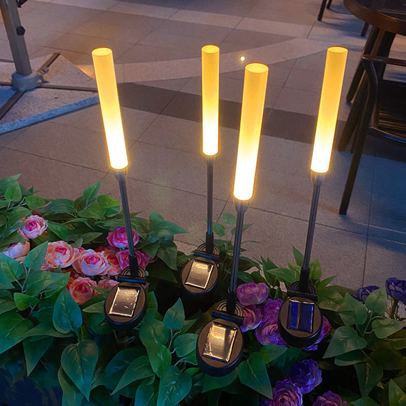 Moderne Art Deco wasserdichte Solar-Zylinder-Acryl-Aluminium-Edelstahl-ABS-LED-Außenleuchte Landschaftsbeleuchtung für den Garten | Brehn
