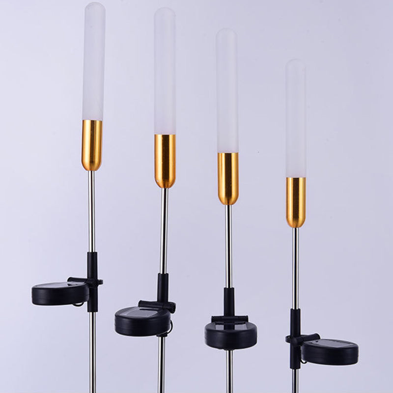 Wasserdichte Solar-Zylinderleuchte aus Acryl, Aluminium, Edelstahl und ABS mit LED-Beleuchtung für den Außenbereich und die Gartengestaltung