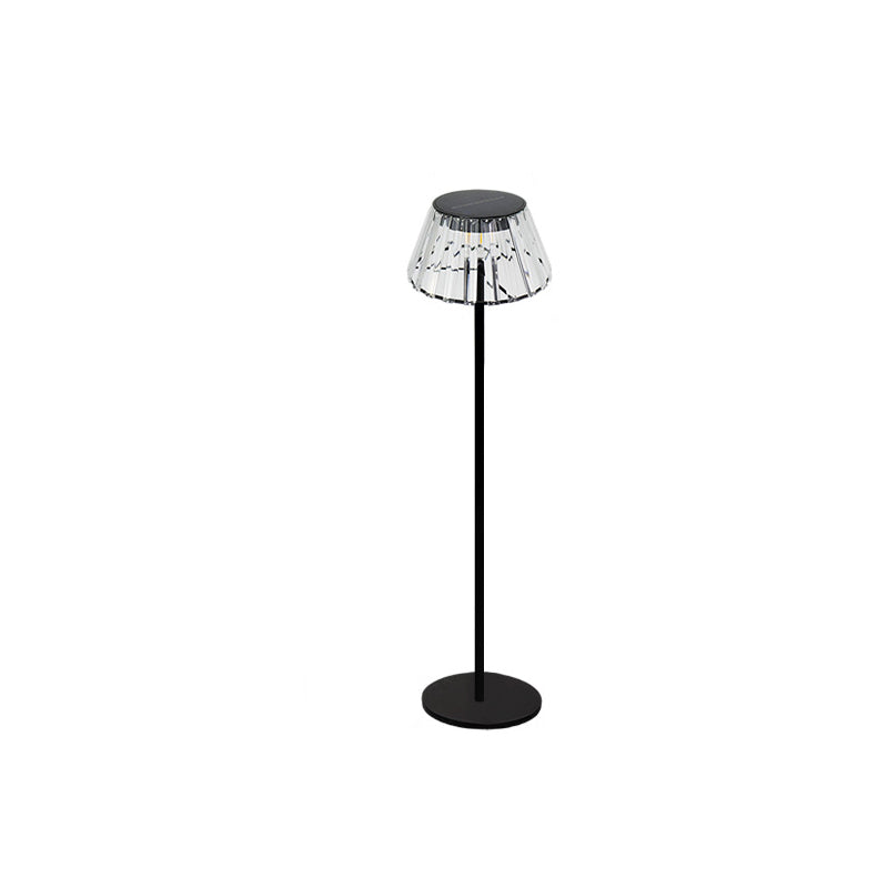 Zeitgenössische industrielle wasserdichte Solar-USB-Eisen-Glas-Außen-LED-Stehlampe für den Garten | Brehn