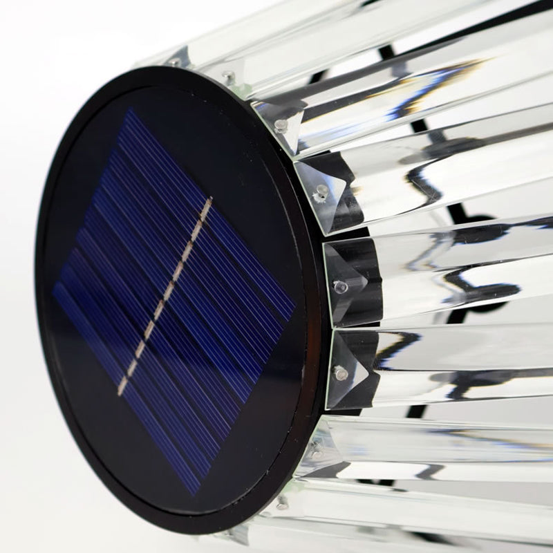 Wasserdichte Solar-USB-LED-Stehlampe aus Eisenglas für den Außenbereich für den Garten