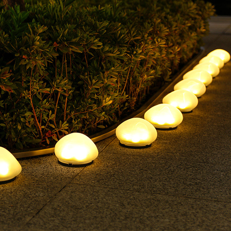 Wasserdichte Solar-LED-Außenleuchte in Kieselform aus PP zur Gartenbeleuchtung