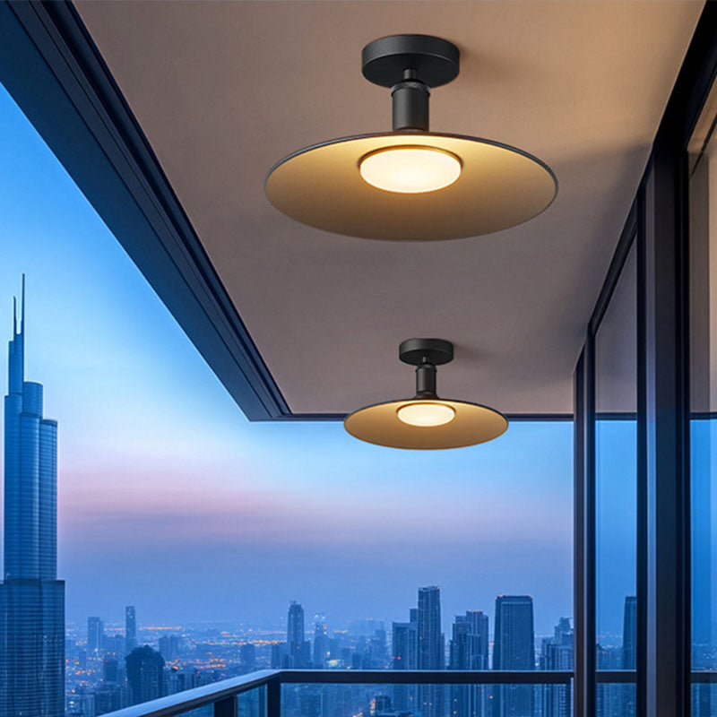 Wasserdichte, runde Aluminium-Deckenleuchte mit einem Licht zur halben Deckenmontage für die Terrasse