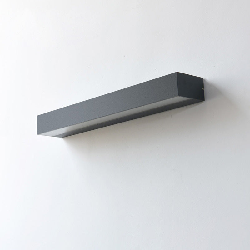 Moderner minimalistischer rechteckiger Balken wasserdichtes Aluminium LED Wandleuchte Lampe für Garten | Brehn