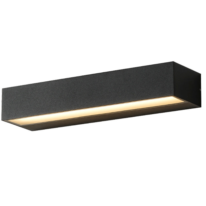 Moderner minimalistischer rechteckiger Balken wasserdichtes Aluminium LED Wandleuchte Lampe für Garten | Brehn