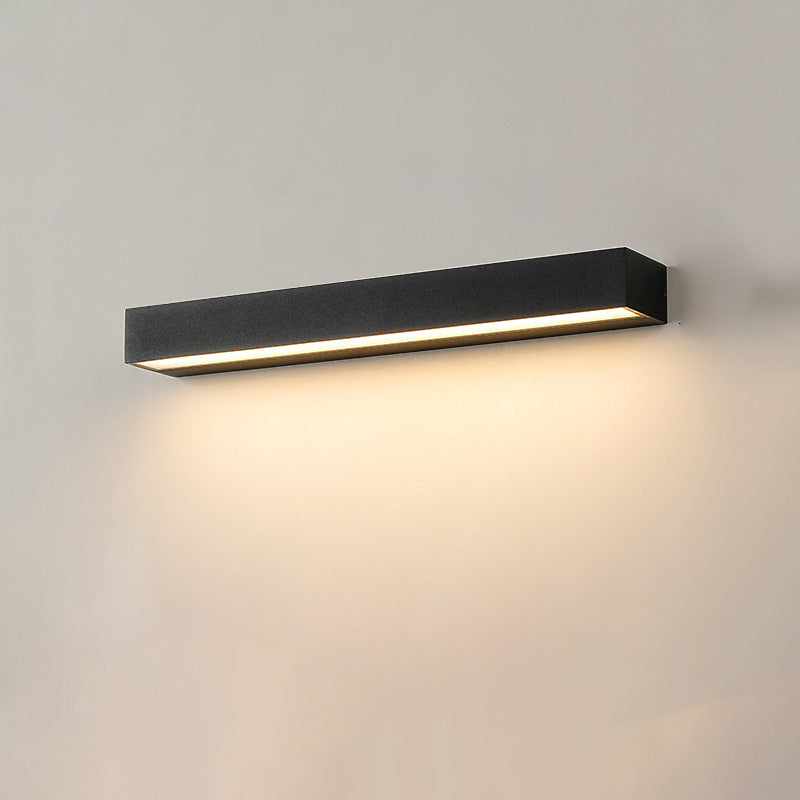 Rechteckige, wasserdichte LED-Wandleuchte aus Aluminium für den Garten