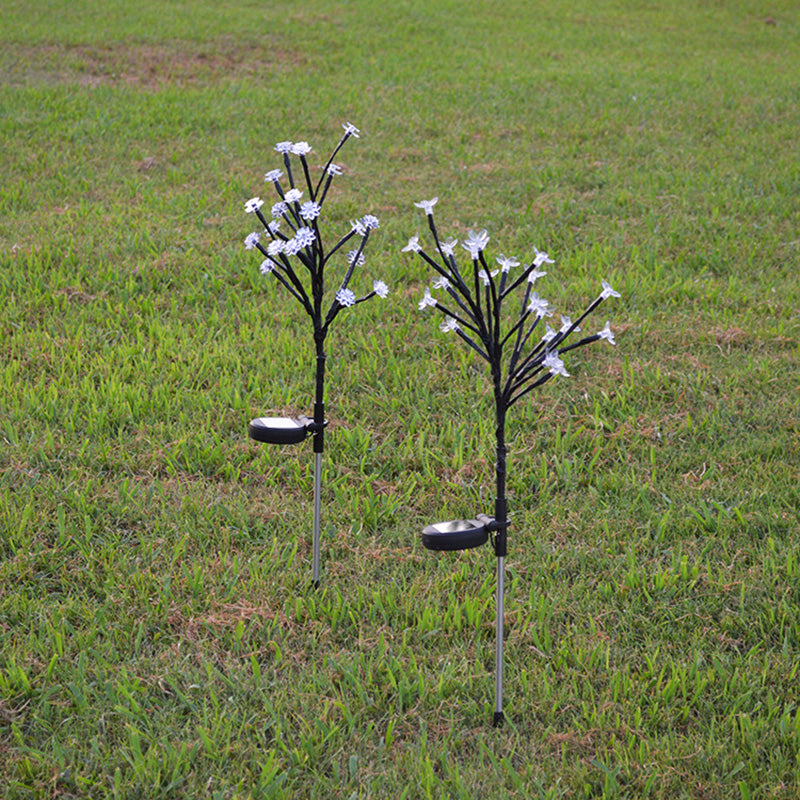 Moderne Art Deco Kirschblüte Lotus Kunststoff LED Outdoor Erdstecker Licht für Garten | Brehn
