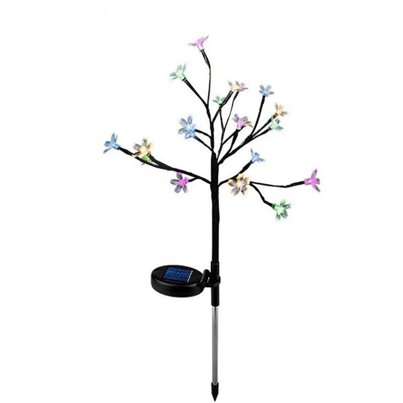 Moderne Art Deco Kirschblüte Lotus Kunststoff LED Outdoor Erdstecker Licht für Garten | Brehn