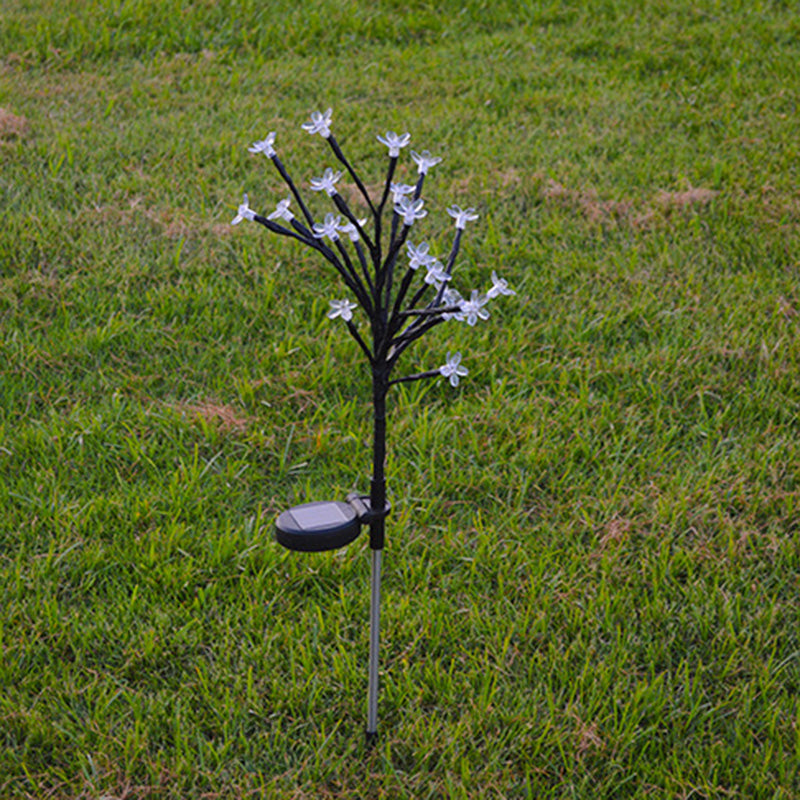 Moderne Art Deco Kirschblüte Lotus Kunststoff LED Outdoor Erdstecker Licht für Garten | Brehn