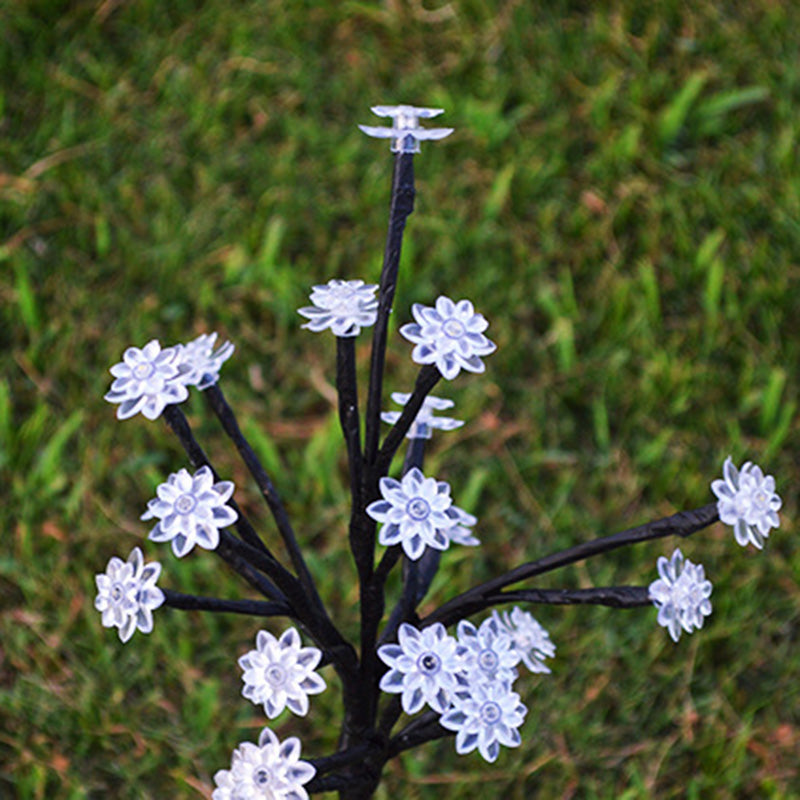Moderne Art Deco Kirschblüte Lotus Kunststoff LED Outdoor Erdstecker Licht für Garten | Brehn
