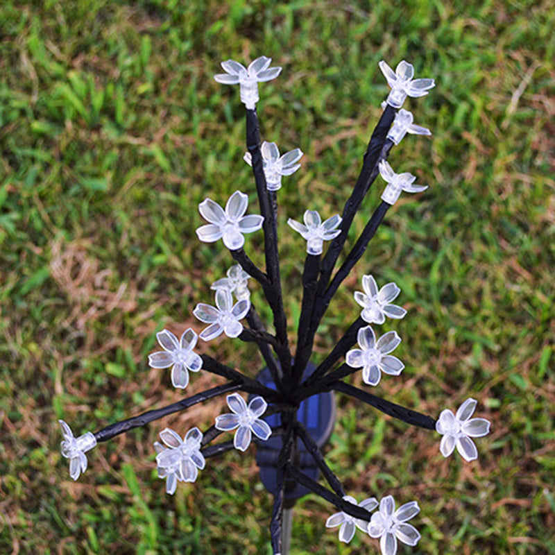 Moderne Art Deco Kirschblüte Lotus Kunststoff LED Outdoor Erdstecker Licht für Garten | Brehn