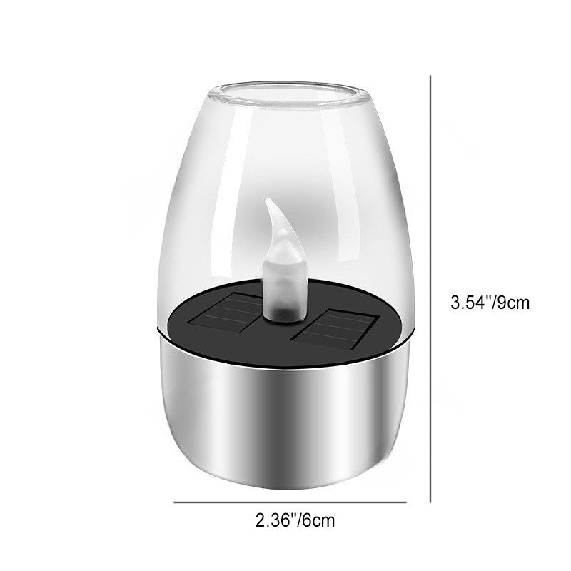 Moderner minimalistischer Kerzenrunde PC Edelstahl LED Außenlicht für den Garten | Brehn