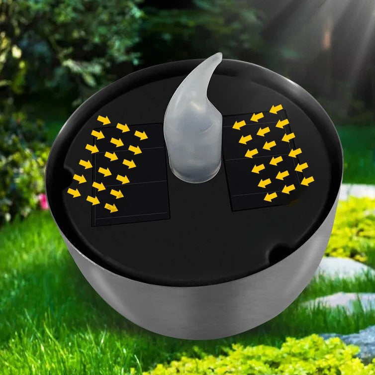 Moderner minimalistischer Kerzenrunde PC Edelstahl LED Außenlicht für den Garten | Brehn