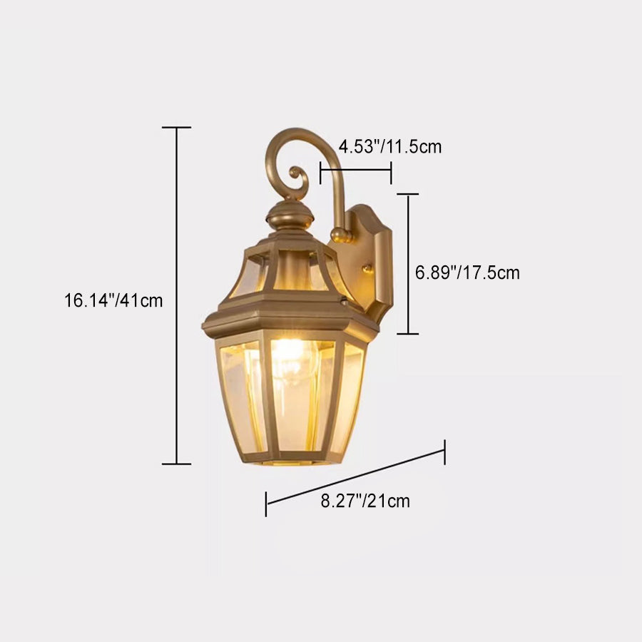 Zeitgenössische nordische runde Gericht wasserdichte Glas-Hardware 1-Licht Wandleuchte Lampe für Außenpatio | Brehn