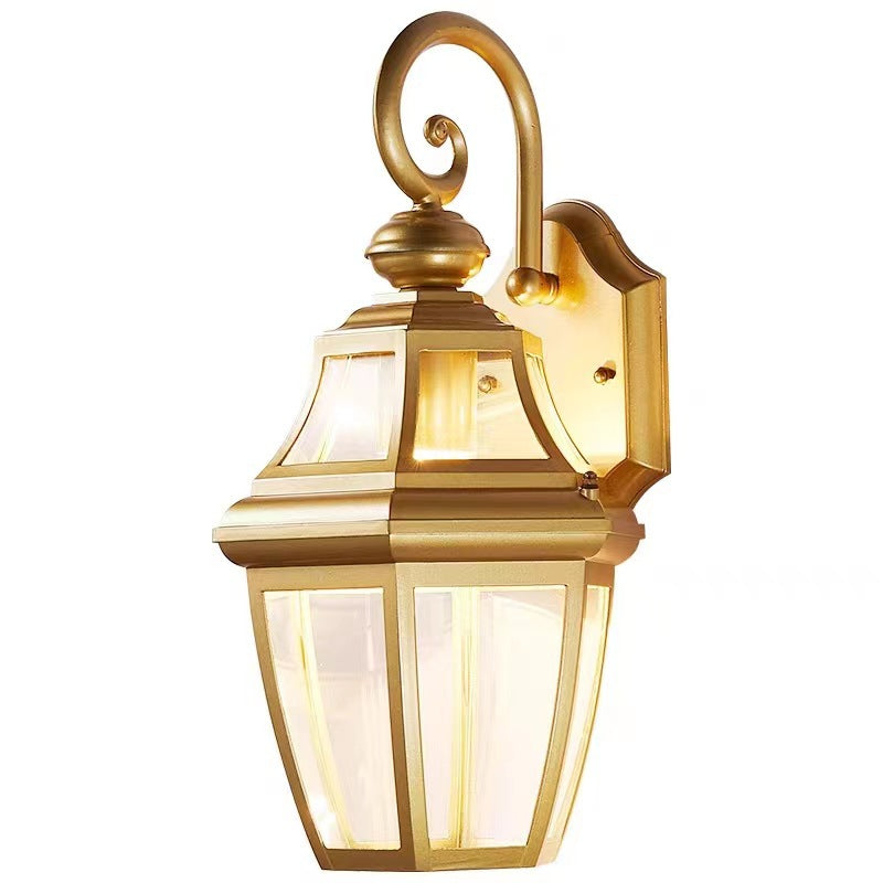 Zeitgenössische nordische runde Gericht wasserdichte Glas-Hardware 1-Licht Wandleuchte Lampe für Außenpatio | Brehn