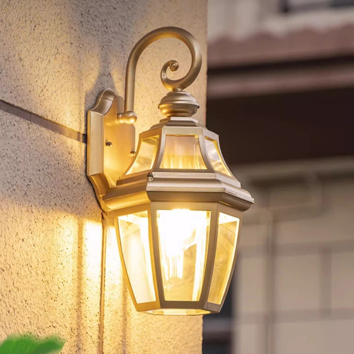 Zeitgenössische nordische runde Gericht wasserdichte Glas-Hardware 1-Licht Wandleuchte Lampe für Außenpatio | Brehn