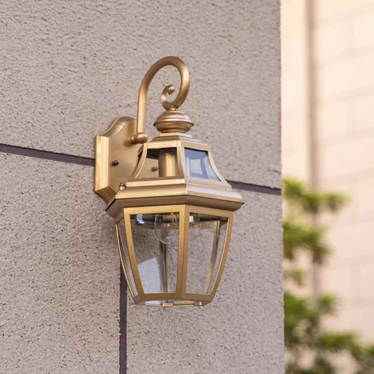 Zeitgenössische nordische runde Gericht wasserdichte Glas-Hardware 1-Licht Wandleuchte Lampe für Außenpatio | Brehn