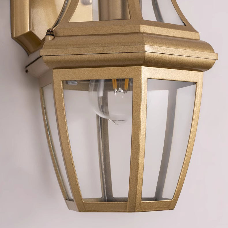 Zeitgenössische nordische runde Gericht wasserdichte Glas-Hardware 1-Licht Wandleuchte Lampe für Außenpatio | Brehn
