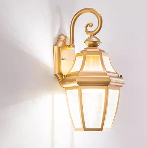 Zeitgenössische nordische runde Gericht wasserdichte Glas-Hardware 1-Licht Wandleuchte Lampe für Außenpatio | Brehn