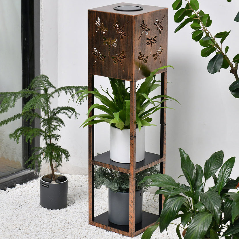 Moderne Minimalistische Rechteck Schmetterling Kolibri Libelle Eisen LED Außenlicht Für Garten | Brehn